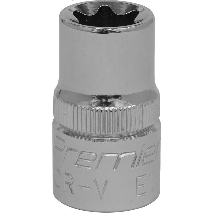 E18 TRX Star Socket Bit - 1/2" Square Drive - PREMIUM Drop Forged Head Knurled Loops