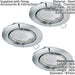 2 PACK 3 PACK Flush Adjustable Ceiling Downlight Chrome Steel 3x 5W GU10 Loops