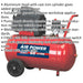 50 Litre Direct Drive Air Compressor - 2hp Motor - Automatic Pressure Cut-Out Loops
