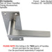 2x PAIR Flat Straight Handle on Slim Lock Backplate 150 x 50mm Satin Nickel Loops