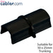 50mm x 25mm Black Smooth Fit Coupler Joiner Trunking Adapter Wall Conduit AV TV Loops