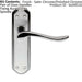 PAIR Curved Lever on Sculpted Latch Backplate 180 x 48mm Satin/Polished Chrome Loops