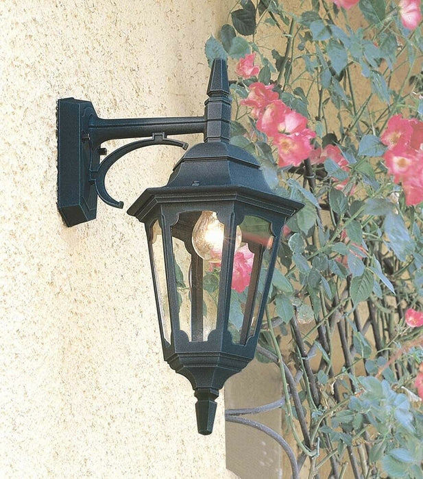 Outdoor IP44 Wall Light Sconce Black LED E27 100W Bulb External d02083 Loops