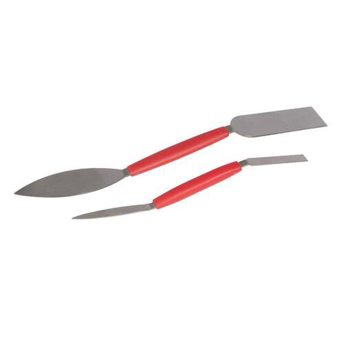 2 Piece Plasterers Leaf & Square Tools Set For PlasteringFilling & Touching In Loops