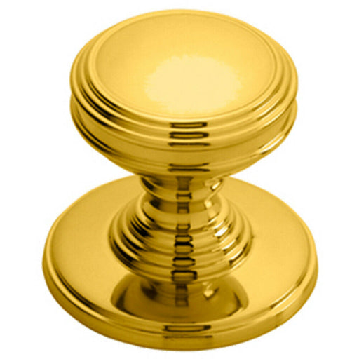 Ringed Tiered Cupboard Door Knob 25mm Diameter Polished Brass Cabinet Handle Loops