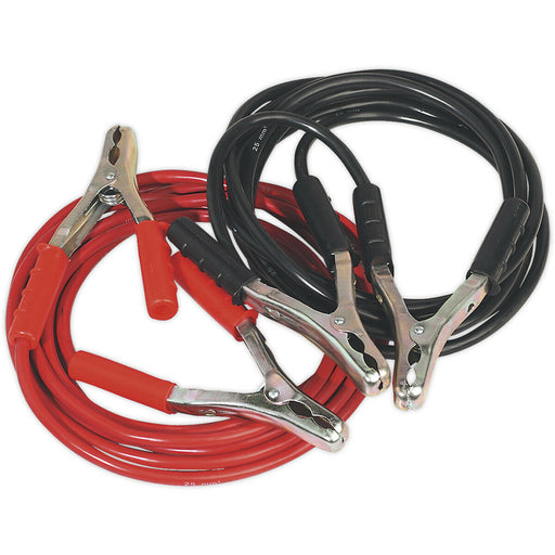 600A Copper Booster Cables - 5m x 25mm² - PVC Sheathed - Insulated Clamps Loops