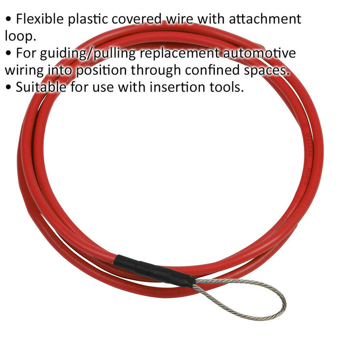 1m Flexible Wire Guide Tool with Attachment Loop - Automotive Wiring T ...