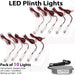 ROUND LED Plinth Light Kit 10x COOL WHITE Spotlight Kitchen Bathroom Floor Panel Loops