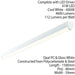 5ft SINGLE 41W Cool White LED Linear Ceiling Strip Light Slim Batten Lamp 4600Lm Loops