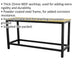 1.8m x 0.6m Workbench - Heavy Duty Steel Frame & 25mm MDF Top Work Station Loops