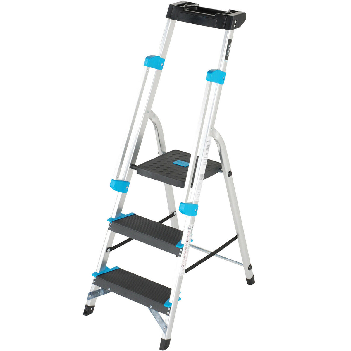 Xl Step 0.6m XL Platform Step Ladders 3 Tread Anti Slip Steps & Tool Tray Alum ...