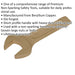 55mm Open-End Slogging Spanner - Non-Sparking - Short Profile Striking End Loops