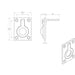 2x Flush Ring Recessed Pull Handle 63 x 48.5mm 8.5mm Depth Satin Chrome Loops