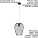 Hanging Ceiling Pendant Light Black Wire Cage 1 x 60W E27 Hallway Feature Lamp Loops