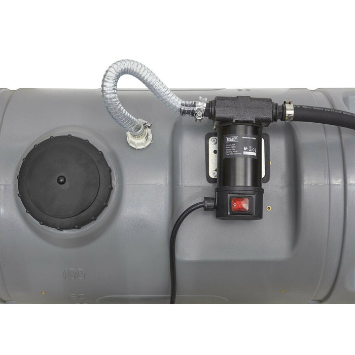 100L Portable Diesel Tank - 12V Electric Pump - 4m Delivery Hose with Nozzle Loops