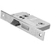 Door Handle & Bathroom Lock Pack Polished & Satin Nickel Round Lever Backplate Loops