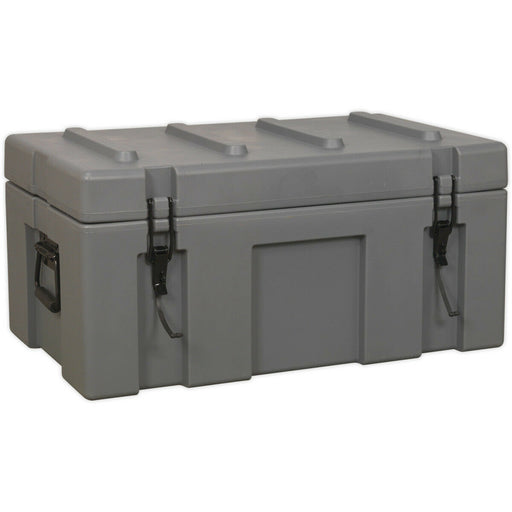 710 x 425 x 330mm Outdoor Waterproof Storage Box - 62L Heavy Duty Cargo Case Loops