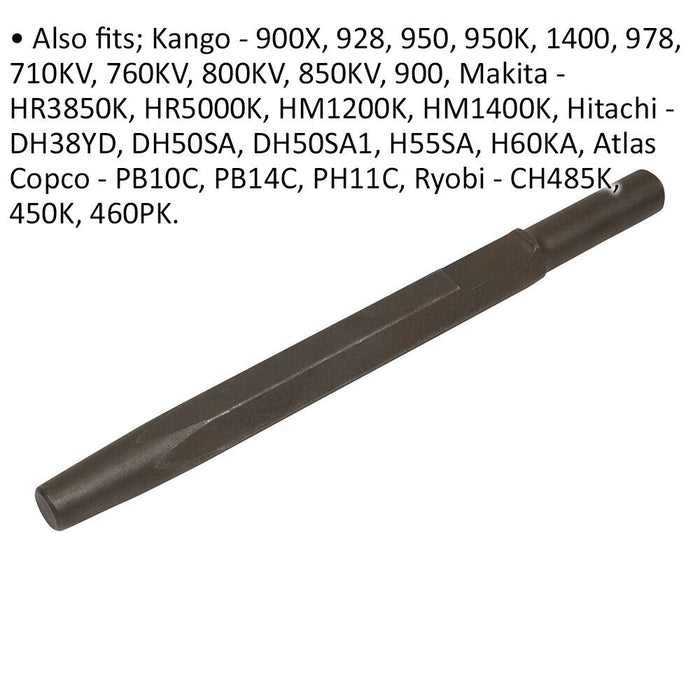 280mm Locked Stem Impact Breaker - Kango 900 - Demolition Breaker Steel Chisel Loops