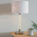 Touch Dimmable Table Lamp Satin Chrome & Shade LED Stem Bedside Feature Light Loops