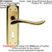 4x PAIR Curved Lever on Sculpted Edge Backplate 180 x 48mm Satin/Polished Brass Loops