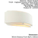 Wall Light Unglazed Ceramic & Gloss White 40W E14 Dimmable Living Room Loops