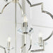 Hanging Ceiling Pendant Light Polished Nickel & Crystal 4 Bulb Classic Feature Loops