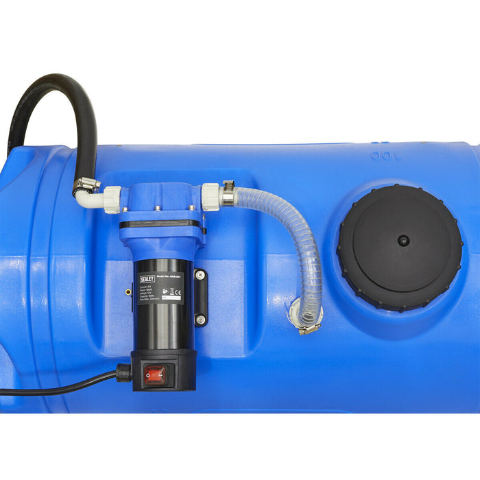 100L Portable AdBlue Tank - 12V Electric Pump - Automatic Fuel Nozzle - HDPE Loops