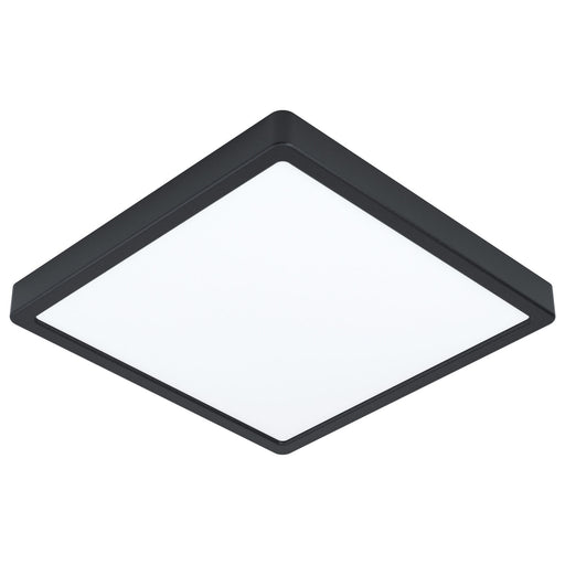 Wall / Ceiling Light Black 285mm Square Surface Mounted 20W LED 3000K Loops