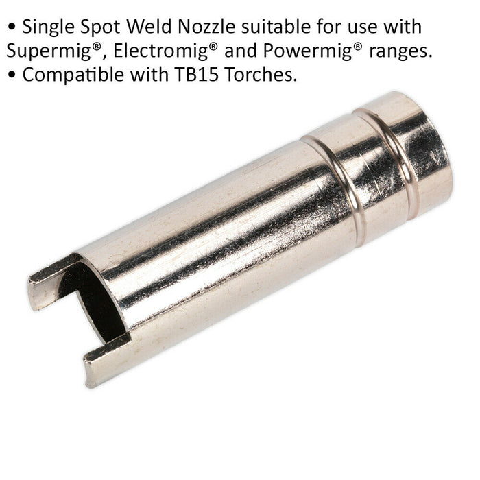 Spot Welding Nozzle - Suitable for MB15 Torches - MIG Welding Torch Nozzle Loops