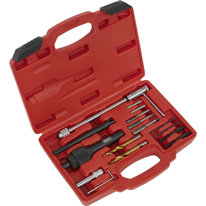 Damaged Glow Plug Removal Set - M8 & M10 Thread - Drilling Centring & Pulling Loops