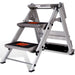 0.7m PREMIUM TRADE Folding Step Ladders 3 Tread Anti Slip Aluminium Safety Steps Loops