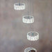 Multi Light Ceiling Pendant 16 Bulb Chrome & Crystal Glass Chandelier Lamp Loops