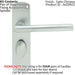 4x Rounded Straight Bar Handle on Bathroom Backplate 170 x 42mm Satin Chrome Loops