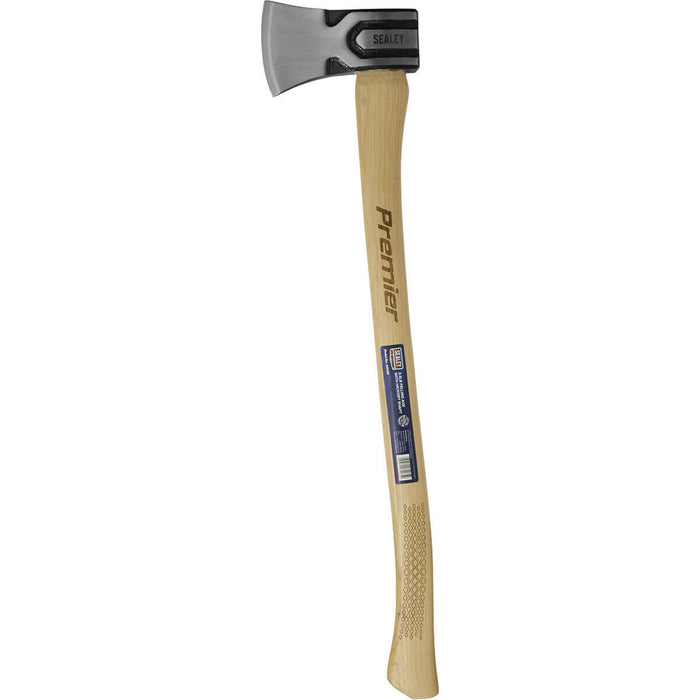 3.5lb Felling Axe - Drop Forged Carbon Steel - Hickory Shaft - Tree Cutting Loops