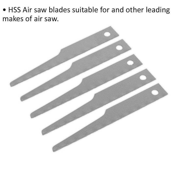 5 PACK - HSS Air Saw Blades - 32 TPI - Reciprocating Multi Material Cutters Loops