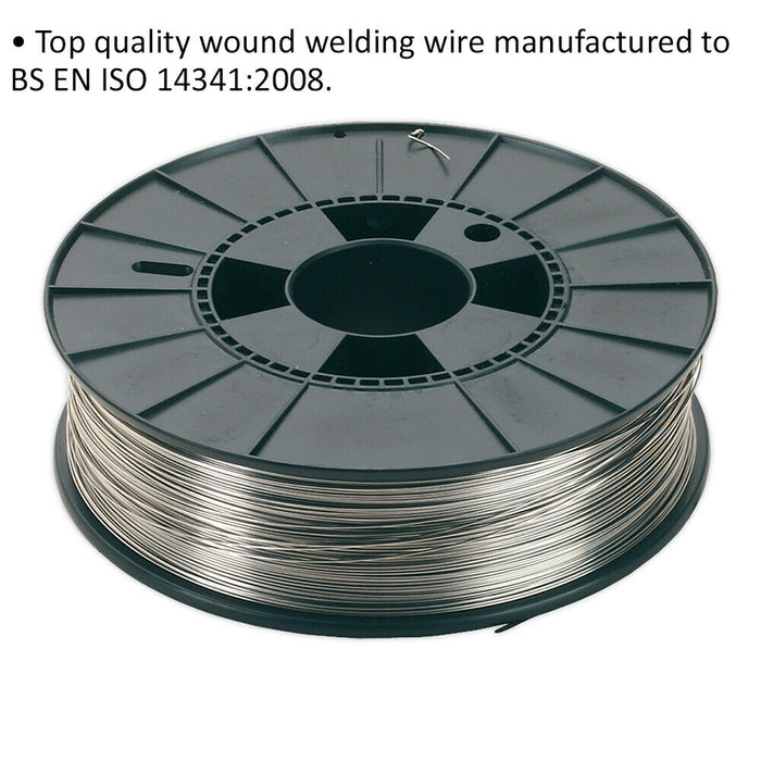 5kg Stainless Steel MIG Wire - 0.8mm Diameter - Wound Welding Wire Reel Spool Loops