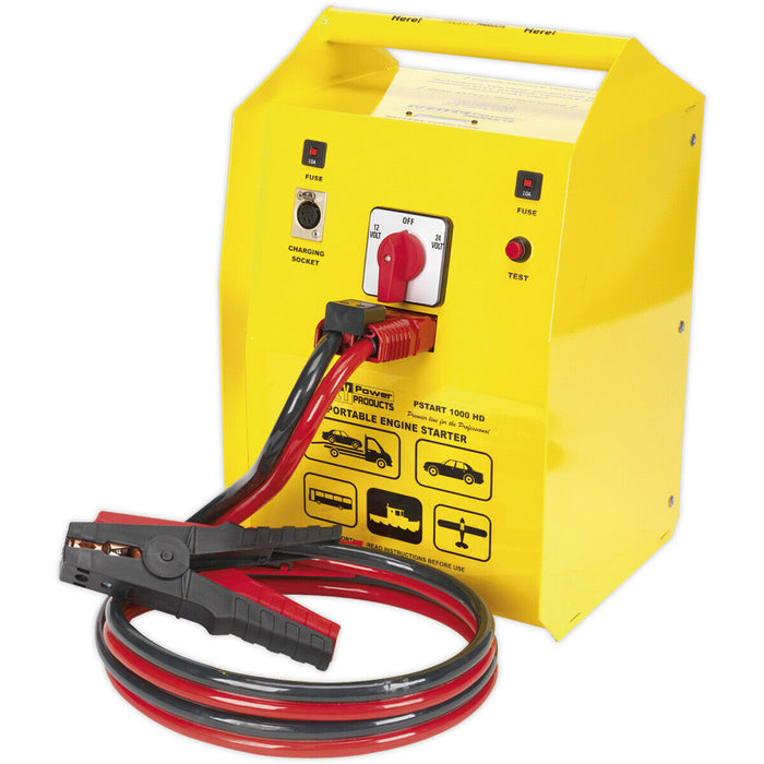 High Power Emergency Jump Starter - Engines Up To 1000 hp - 7000A / 3500A Loops