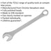17mm Combination Spanner - Fully Polished Heads - Chrome Vanadium Steel Loops