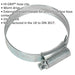 20 PACK Zinc Plated Hose Clip - 45 to 60mm Diameter - External Pressed Threads Loops