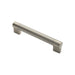 2x Keyhole Bar Pull Handle 185 x 22mm 160mm Fixing Centres Satin Nickel & Steel Loops