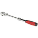 Extendable Flip Reverse Ratchet Wrench - 3/8 Inch Sq Drive - Locking Flexi-Head Loops