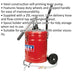 20 Litre Mobile Gear Oil Dispensing Unit - 1.9m Delivery Hose - Lever Pump Loops