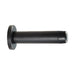 2x Rubber Tipped Doorstop Cylinder with Rose Wall Mounted 70mm Matt Black Loops