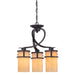 3 Bulb Chandelier Hanging Pendant LIght Imperial Bronze LED E27 100W Bulb Loops