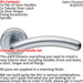 Door Handle & Latch Pack Satin Chrome Modern Curved Bar Screwless Round Rose Loops