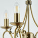 Hanging Ceiling Pendant Light ANTIQUE BRASS 3x Shade Vintage Lamp Bulb Holder Loops