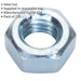 100 PACK - Steel Finished Hex Nut - M8 - 1.25mm Pitch - Manufactured to DIN 934 Loops