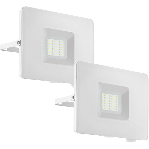 2 PACK IP65 Outdoor Wall Flood Light White Adjustable 30W LED Porch Lamp Loops