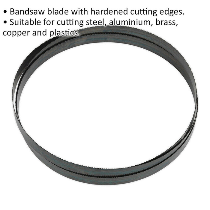 3035 x 25 x 0.89mm Bi-Metal Bandsaw Blade - 8 TPI Hardened Cutting Edges Metal Loops