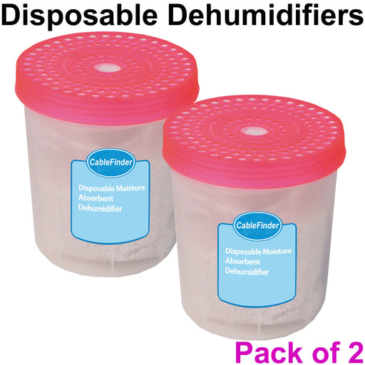 2x 0.7L Disposable Moisture Absorber Dehumidifier Interior Room Damp Preventer Loops